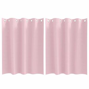 vidaXL Firany blackout z k&oacute;łkami 2 pcs Dziecięcy r&oacute;ż 140 x 140 cm