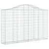 vidaXL Łukowaty kosz gabionowy 200x30x120/140 cm, galwanizowane żelazo