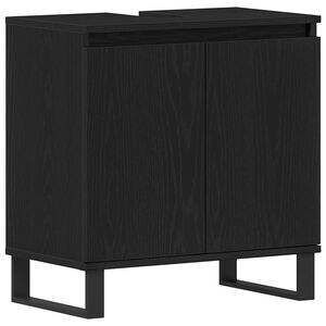 vidaXL Szafka pod umywalkę Czarny Dąb 58 x 33 x 60 cm