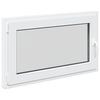 vidaXL Okno piwniczne RISOR 100 x 70 cm PVC i szkło Biały