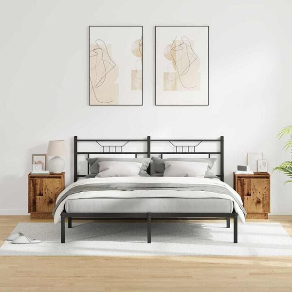 vidaXL Szafka Nocna 2 pcs Stare drewno 39 x 34,5 x 50 cm