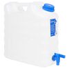 vidaXL Zbiornik na wodę, z kranikiem, przezroczysty, 15 L, plastikowy