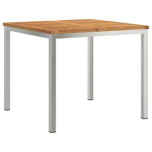 vidaXL St&oacute;ł jadalny 90x90x75 cm Drewno akacjowe i stal nierdzewna