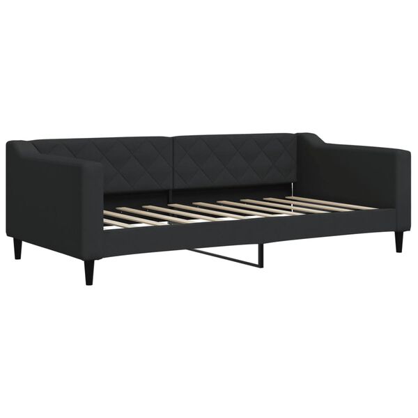vidaXL Sofa rozsuwana, czarna, 90x190 cm, tkanina