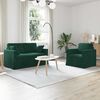 vidaXL Sofa 2 pcs Ciemna zieleń