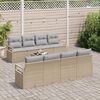 vidaXL Zestaw Sof na Ogród z poduszką 9 pcs Beżowy i szary polirattan