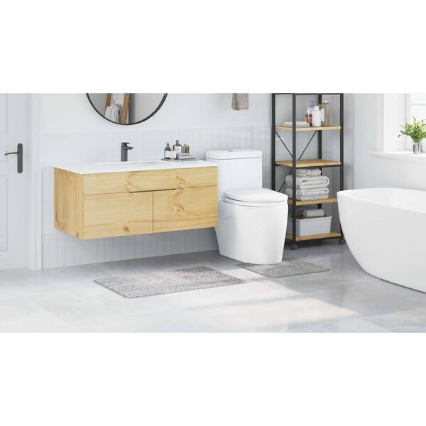 vidaXL Zestaw mat łazienkowych antypoślizgowych 2 pcs Szary PP