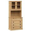 vidaXL Kredens VIGO, 80x40x176 cm, lite drewno sosnowe