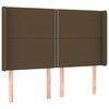 vidaXL Ł&oacute;żko kontynentalne z materacem, brązowe, 140x190 cm, tkanina