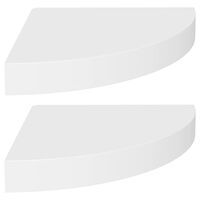 vidaXL Narożne półki ścienne, 2 szt., białe, 25x25x3,8 cm, MDF