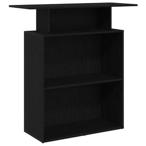 vidaXL Biurko recepcyjne czarne 100x40x104 cm Drewno konstrukcyjne