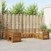 vidaXL Zestawy sof 9 pcs Naturalny Lite Drewno Akacji