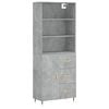 vidaXL Witrynka, szarość betonu 69,5x34x180 cm materiał drewnopochodny