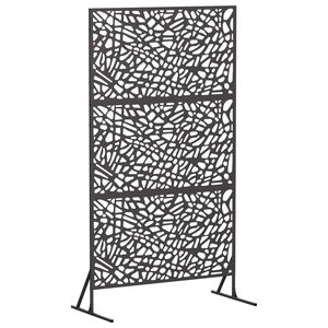 vidaXL Ekran prywatności 100 x 50 x 180 cm Stal Czarny