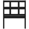 vidaXL Wezgłowie ł&oacute;żka, czarne, 80,5x4x100 cm, lite drewno sosnowe
