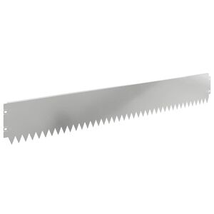vidaXL Krawężnik do trawnika 10 pcs 103 x 15 cm Stal srebrny