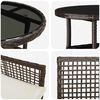 vidaXL Zestaw do jadalni w ogrodzie 5 pcs Brązowy polirattan