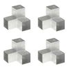 vidaXL Łączniki w kształcie Y, 4 szt., galwanizowany metal, 101x101 mm