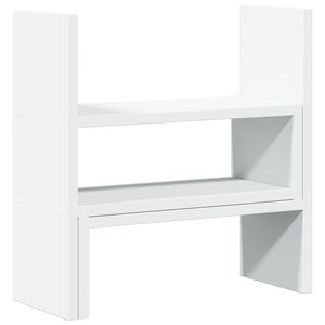 vidaXL Organizer na biurko, regulowany, biały, 40x17x41 cm