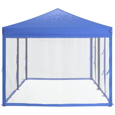 vidaXL Składany namiot imprezowy ze ściankami, niebieski, 3x6 m