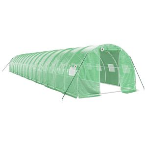 vidaXL Szklarnia ze stalową ramą, zielona, 48 m&sup2;, 16x3x2 m