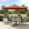 vidaXL Parasol wiszący z aluminiowym słupkiem, 350 cm, terakotowy