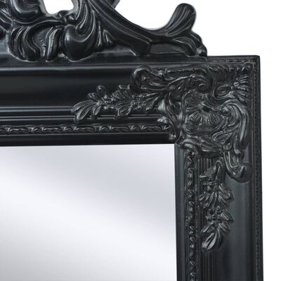 vidaXL Lustro wolnostojące w stylu barokowym, 160x40 cm, czarne