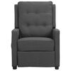vidaXL Podnoszony fotel masujący, ciemnoszary, tkanina