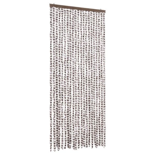 vidaXL Zasłona przeciwko owadom, kolor taupe i biel, 90x220 cm, szenil