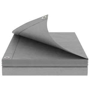 vidaXL Plandeka z oczkami jasnoszary 2 x 3 m 180 gsm PE