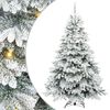 vidaXL Sztuczna choinka z 300 diodami LED Biały 240 cm PE i PVC