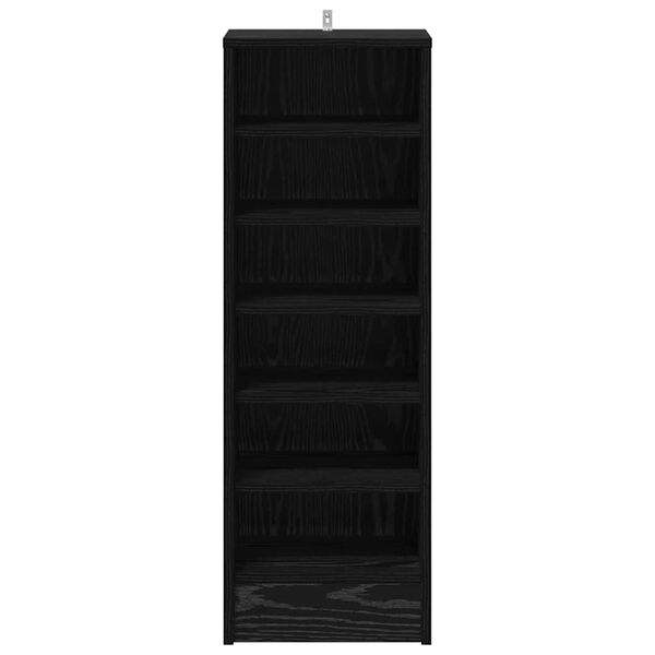 vidaXL Szafka na buty z p&oacute;łką Czarny Dąb 32 x 35 x 90 cm