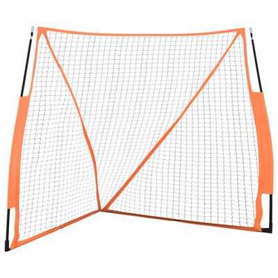 vidaXL Siatka do baseballa, pomarańczowo-czarna, 183x182x183 cm