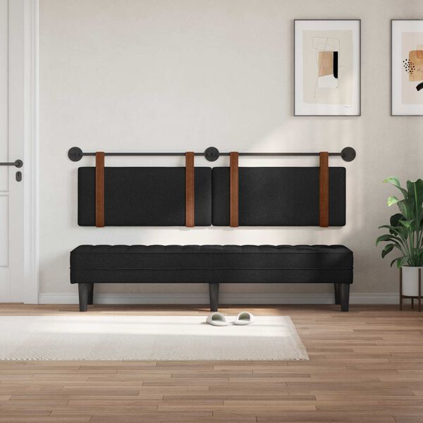 vidaXL Wisząca Głowa Gładki Czarny 170 x 55 x 5 cm Antyczny PU