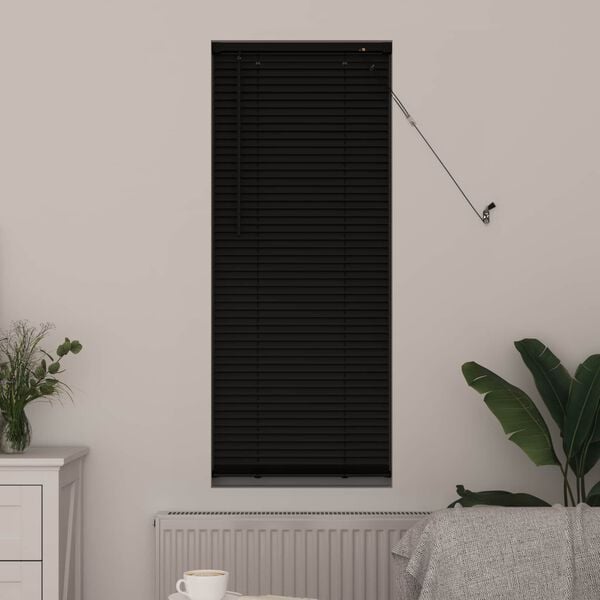 vidaXL Żaluzja wenecka Z regulacją Czarny 150 x 40 cm PVC