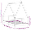vidaXL Rama ł&oacute;żka dziecięcego, 80x160 cm, drewno sosnowe