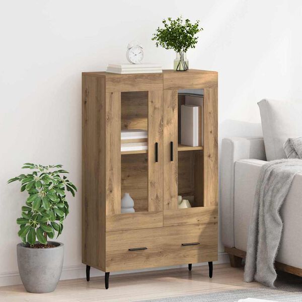 vidaXL Highboard z szufladą Dąb rzemieślniczy 69,5 x 31 x 115 cm