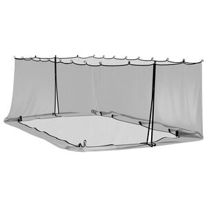 vidaXL Siatka na komary do altany 220 mesh Czarny 6 x 3 x 2 m
