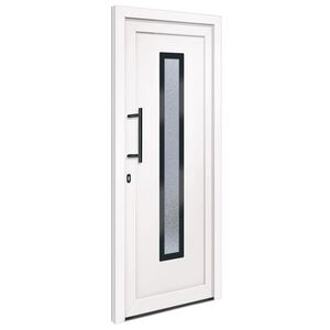 vidaXL Drzwi wejściowe, białe, 88x200 cm, PVC