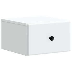vidaXL Wisząca Szafka Nocna z szufladą Biały 34,5 x 33 x 20 cm