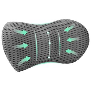 vidaXL Poduszka pod plecy Szary Pianka z pamięcią 47,5 x 23 x 12 cm