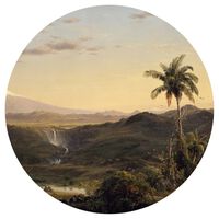 WallArt Okrągła fototapeta The Americas, 142,5 cm