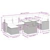 vidaXL 8-cz. zestaw mebli ogrodowych z poduszkami, beżowy, polirattan