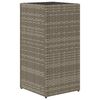 vidaXL Donice ogrodowe, 2 szt., szare, 30x30x60 cm, rattan PE