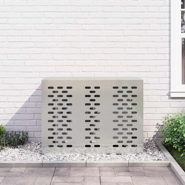 vidaXL Pokrywa do klimatyzatora Srebrny 110 x 50 x 80 cm