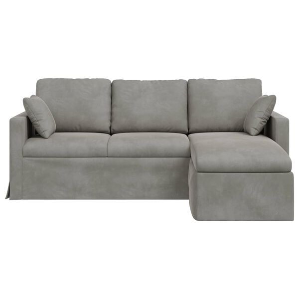 vidaXL Sofa Jasnoszary