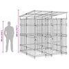 vidaXL Kojec zewnętrzny dla ps&oacute;w, z zadaszeniem, stalowy, 3,69 m&sup2;