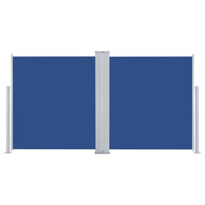 vidaXL Zwijana markiza boczna, niebieska, 100 x 600 cm