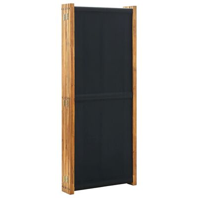 vidaXL Parawan 6-panelowy, czarny, 420 x 170 cm