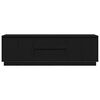 vidaXL Szafka RTV z oświetleniem LED Czarny Dąb 160,5x41x50 cm